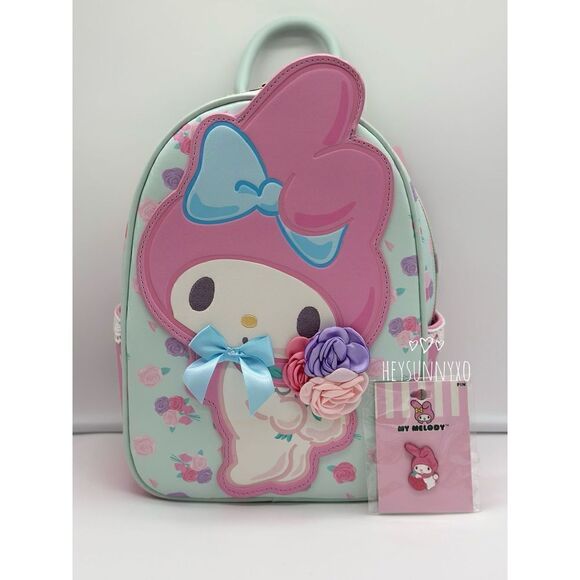 Her Universe My Melody Pastel Floral Mini Backpack Set - Picture 1 of 9